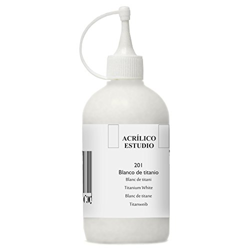 Lienzos Levante Pintura Acrílica Estudio, Envase de 250 ml, 201 Blanco de Titanio