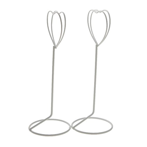Generic Tischkartenhalter – Platzkartenhalter – Kartenhalter – Memohalter – Fotohalter – Herz Form – aus Metall – Hochzeit Tischdekoration – Set of 5pcs – Weiß - 5