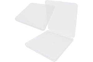 UMCHU 2 Piezas Caja de Almacenaje con Tapa,Cajas Almacenaje Plastico,Caja de Plástico Transparente,para Joyas, Artículos pequeños(15 * 15 * 1.3cm)