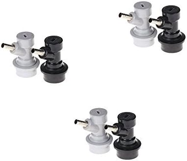 3 Pair Ball Lock Disconnects for Corny Kegs 3 Gas 3 Liquid by CMB