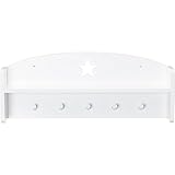Kids Concept 700119 Wandregal mit Haken Star weiß