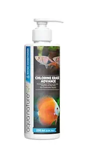 AquaNature Chlorine Erase Advance Water Conditioner Concentrated Chlorine Remover with Added Vitamin & Aloe Vera for Freshwater Aquarium (250ml)