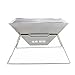 Produktbild XBECO Grill Im Freien Tragbaren Holzkohlegrill, Dicken Edelstahl-Klappgrill, Ideal Für Camping, Picknick, Garten, Garten (36 * 36 * 21,5 cm)