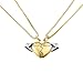 Produktbild Belle Maison Heartbreak Love Halskette Doppelkette Edelstahl Flutmarke Hip Hop Schmuck