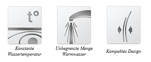 YUNGA Klein Durchlauferhitzer 6 KW mit Dusche - 4