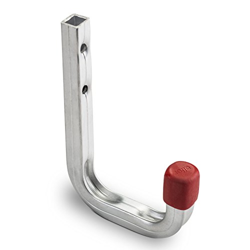 2 Stück OrgaTech Universalhaken Montagehaken Allzweckhaken aus Stahl verzinkt / 80 x 120 mm / Tragkraft 80 kg / Werkzeughaken für Keller, Garagen uvm. - 2