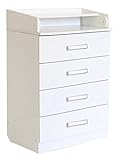 Polini Kids Wickelkommode Wickeltisch Kommode Simple 1560 weiß - 2
