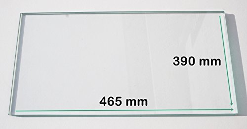 Khlschrank Einlegeboden / Glasplatte / Gemsefach  Klarglas 4 mm dick - 465 mm x 390 mm  Direkt vom Glasereifachbetrieb!!!