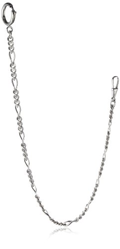 MTS Men's Pocket Watch Chain Figaro 30cm FigPf1,50/30 Steel Coloured