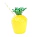 Produktbild BESTOYARD Kunststoff Ananas Cup mit Trinkhalm Hawaiian Tropical Luau Party Kinder Geburtstag Tischdekoration