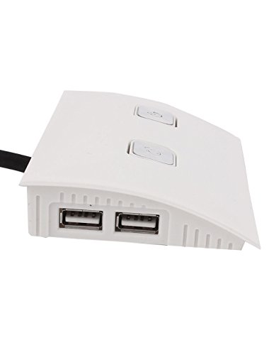sourcingmap® Desktop Computer doppel USB Anschluss Strom Reset Einschaltknopf weiß - 4