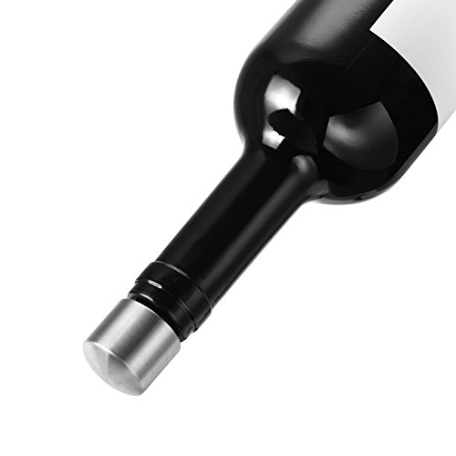 Bytan Weinverschluss Weinflaschenverschluss Edelstahl Flaschenverschluss 3 Stücke Weinstopper Set – Silber - 6