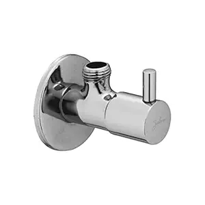 JABRA Flora Brass Angle Cock Tap Wall Mounted Bathroom Valve - Mirror Chrome Finish (12 Years Product + 1 Year Chrome Warranty)