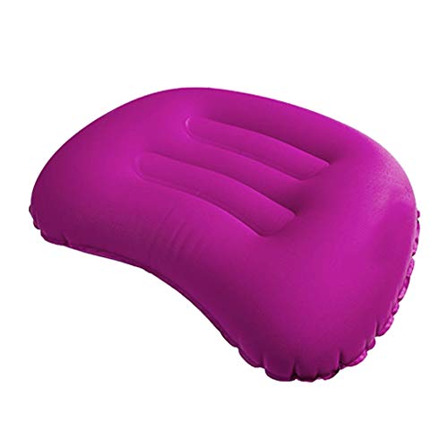 Preisvergleich Produktbild Zzt Camping - Reisekissen mit Tragetasche - Ultraleicht, Aufblasbar, Komprimierbar, Kompakt, Komfortabel, Ergonomisches Kissen für Nacken- und Lendenwirbelstütze (Farbe : Purple)