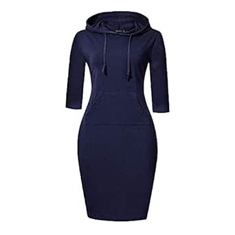 navy blue hoodie dress