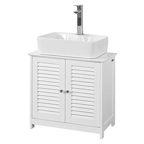 SoBuy® FRG237W, White Under Sink Bathroom Storage with Double