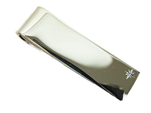 Preisvergleich Produktbild Neue Sterling Silber Geld Clip mit Diamant Box
