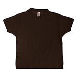 Cuello acanalado y tapeado. SOLS - Camiseta básica de manga corta Modelo Imperial Unisex algodón grueso Niños Niñas - Deportes/Gimnasia/Correr (8 Años/Marrón chocolate)