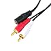 SIW RCA 2 Male to 1 Female 3.5mm Audio Cable Stereo Audio Splitter Y Cable for VCD Sound System Amplifier HDTV Home Theater (Pack of 1) RS.175.00