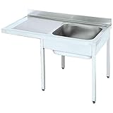 Medidas: 1200x600x900 mm Macfrin 2142 Fregadero Inoxidable 120X60 Con 1 Escurridor y 1 Cubeta