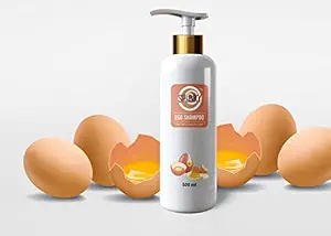 SPUNKY Replenish Shampoo, With Olive Oil And Camellia Oil, No Dyes No Parabens, Control Frizz For Upto 24Hrs (Egg Shampoo, 500 ML)