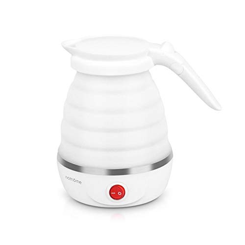 Lovelysunshiny Chaudire portative de l'eau de Voyage Pliable du Silicone 850W de Bouilloire lectrique de 0.6L