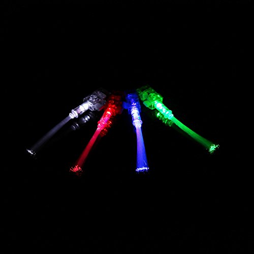 COM-FOUR® LED Fingerlichter mit leuchtendem Fiberglas im 8er-Set - 3