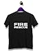 Produktbild 'Fire Rescue' Joke Novelty Kostüm Herren Tshirt Gr. Small,  - black / white logo