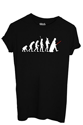 T-SHIRT DARTH VADER EVOLUTION - FUNNY by MUSH Dress Your Style - Uomo-XXL-NERA