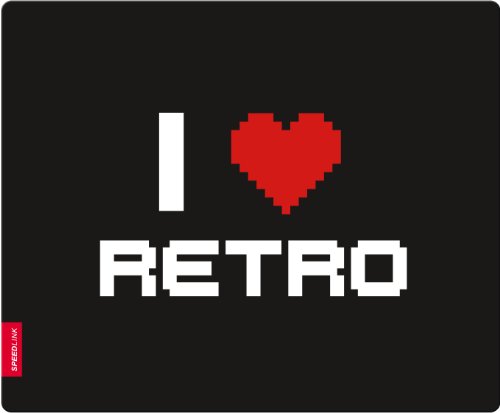 Speedlink Silk Mauspad I Love Retro (weiche Oberfläche, geringer Gleitwiderstand, gummierte Unterseite, verschiedene Motive)