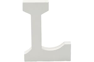 HOME SOLAZZIA Dekorative weiße Holzbuchstaben und Zahlen, 15 cm (L)