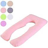 SHANNA Körperkissen Schwangerschaftskissen U-Form mit austauschbarem und waschbarem Bezug 70 x 130 cm, Baumwolle,Rose SHANNA Körperkissen Schwangerschaftskissen U-Form mit austauschbarem und waschbarem Bezug 70 x 130 cm, Baumwolle,Rose