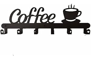 Bopfimer Soporte para de Café Montado en Pared, Letrero DecoracióN para Barra de Café,Soportes para Estantes para Tazas de Café, Colgador de Café,Perchero para Tazas de Café