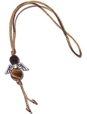 Engel Anhänger Edelstein Tigerauge-braun Glücksengel Geschenkeanhänger handgemacht GE6502