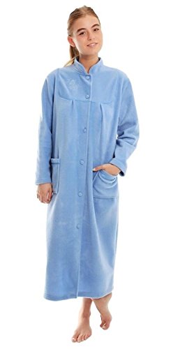 Womens Fleece Dressing Dressing Gown Size 28 Ladies Zip Through