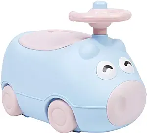 R for Rabbit Cucu Potty Seat Toilet Training Seat Chair with Removable Tray and Closing Lid for New Born Baby/Infant/Kids (Blue)