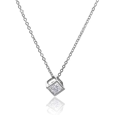 Ciondolo a forma di cuore in vetro, clavicola, collana, catena in oro