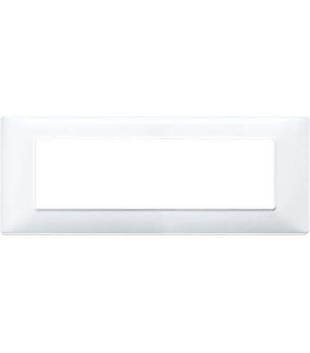 VIMAR Plaque Rondo 6 Modules – Blanc Brillant, Intemporelle Et Facile à Poser