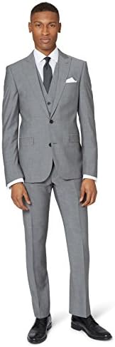 DKNY Men`s Slim Fit Light Grey Suit Jacket 36S