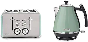 Haden Cotswold Sage Pop-Up Toaster & 1.7-Litre Kettle Combo Pack