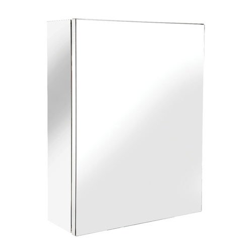 Croydex Avon Single Door Stainless Steel With Mirrored Door Small Bathroom Cabinet