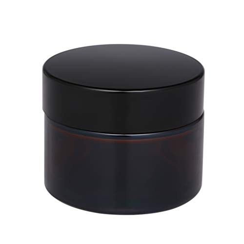 Anself 50ml Amber Glass Jar Pot Skin Care Cream Refillable Bottle Cosmetic Container Makeup Tool For Travel Packing