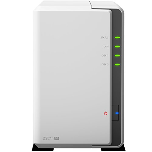 Synology DS214se - Servidor NAS de 2 bahías (CPU 800MHz, DDR3 256MB) Color blanco