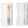 Levin Sticky Tabs Morandi Color Sticky 400pcs Index Tabs Sticky Notes with Ruler Color Sticky Tabs for Notebook, Books, PET Material Page Tabs Sticky Flags