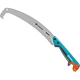 Gardena combisystem-Gartensäge 300 P gebogen: Astsäge für saubere Astschnitte, Sägeblattlänge 340 mm, mit Räumhaken, hartverc