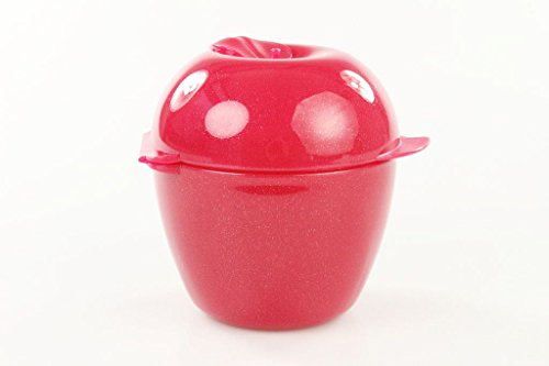 TUPPERWARE To Go Obstbox Apfel pink/rot mit Glitzer Apfeldose Dose Behälter 17065 - 4