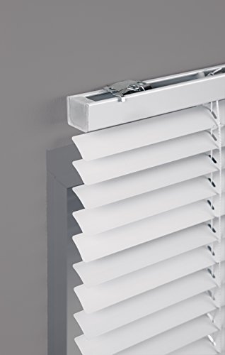 mydeco® 100 x 240 cm Aluminium Jalousie Weiß; inkl. Bedienstab, Deckenträger + Befestigungsmaterial Innenjalousie Sonnen- und Sichtschutz; fein regulierbar - 3