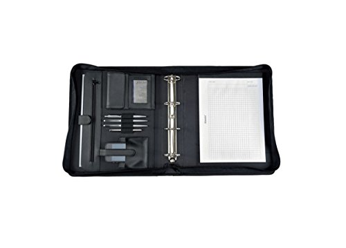 Alassio 30025 – Tagungsmappe Arezzo, DIN A4, aus FINEtouch-Lederimitat, schwarz, ca. 36 x 30 x 6 cm - 2