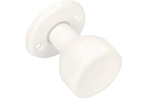 KOTARBAU® Bouton de Porte Tournant Blanc Quincaillerie de Porte Poignée Acier Laqué 1 pièce Partie Supérieure Durable