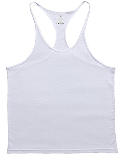 Musclealive Herren Fitnessstudio Stringer Unterhemd 1 cm Strap dehnbares Material aus Baumwolle